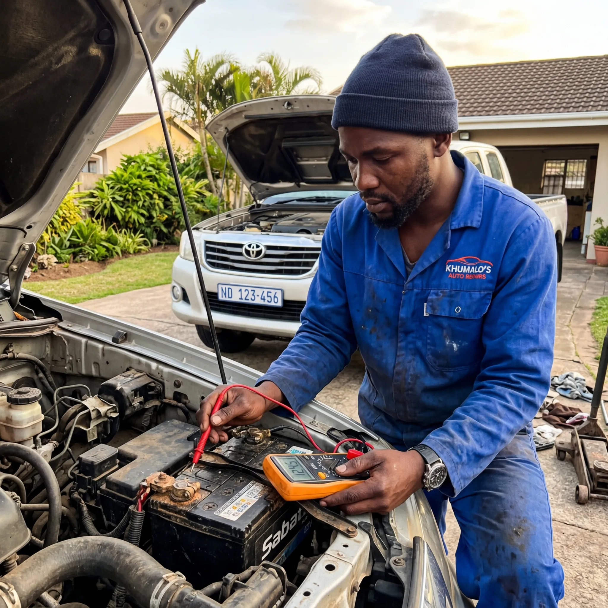 Battery testing and diagnostics for a vehicle in Durban